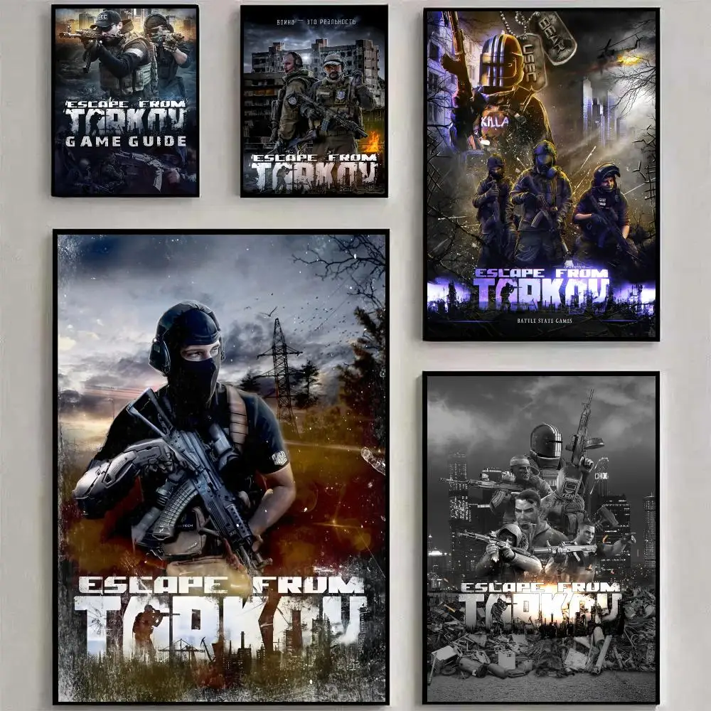Escape From Tarkov Poster Home Living Bed Room Bar Hallway Sticky Wall Art Printing Waterproof Aesthetic Decor