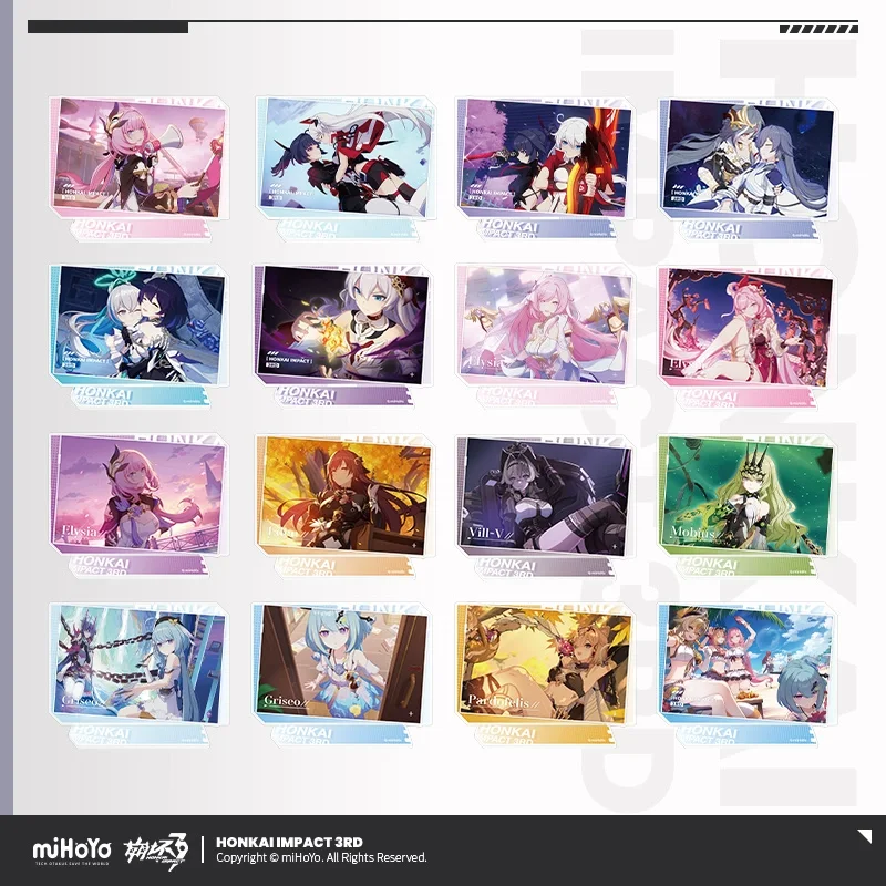 Sunsyea Honkai Impact 3rd Official Merch miHoYo Original CG Theme Series Acrylic Stand Elysia Mobius Griseo Pardofelis