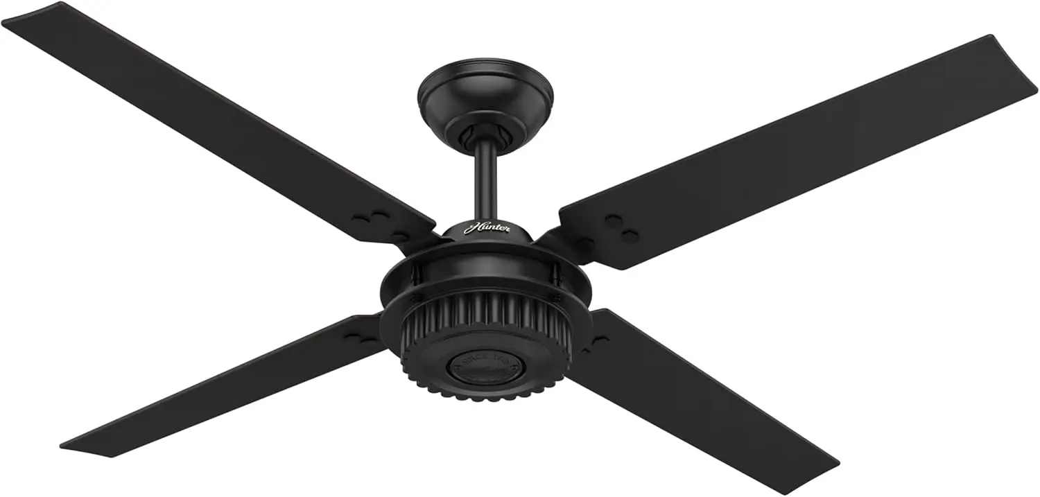 , 59235, 54 inch Chronicle Matte Black Indoor / Outdoor Ceiling Fan and Wall Control