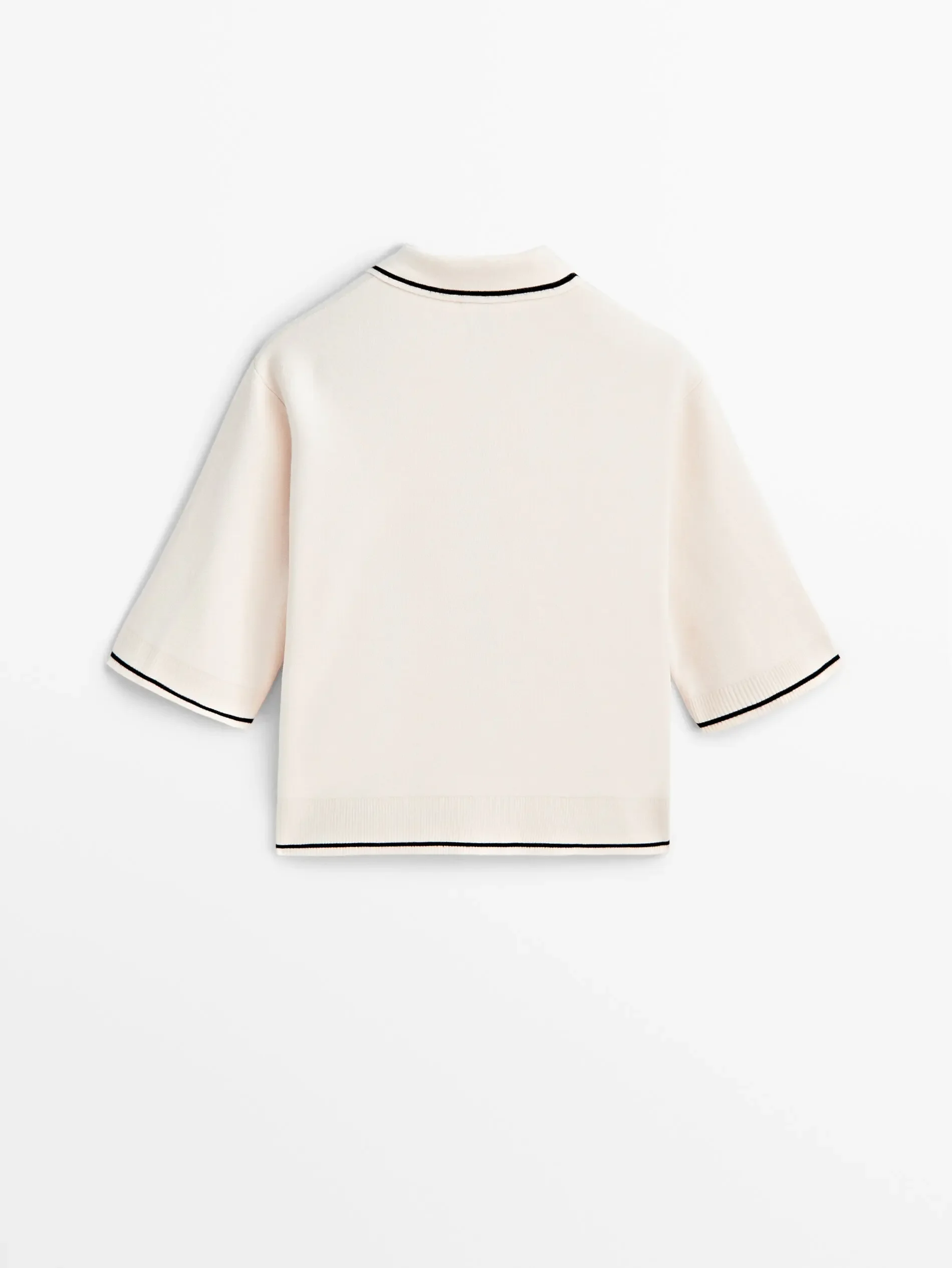 Ethereal MD 2024 خريف نمط جديد من المرأة عادية بلون سليم صالح نسخة تصميم الشعور قصيرة الأكمام سترة متماسكة