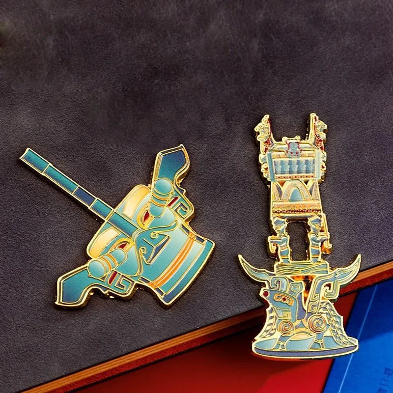 

Металлическая Наклейка для холодильника Sanxingdui в китайском стиле, музейная национальная креативная сувенирная Магнитная рельефная магнитная наклейка для холодильника ZF40