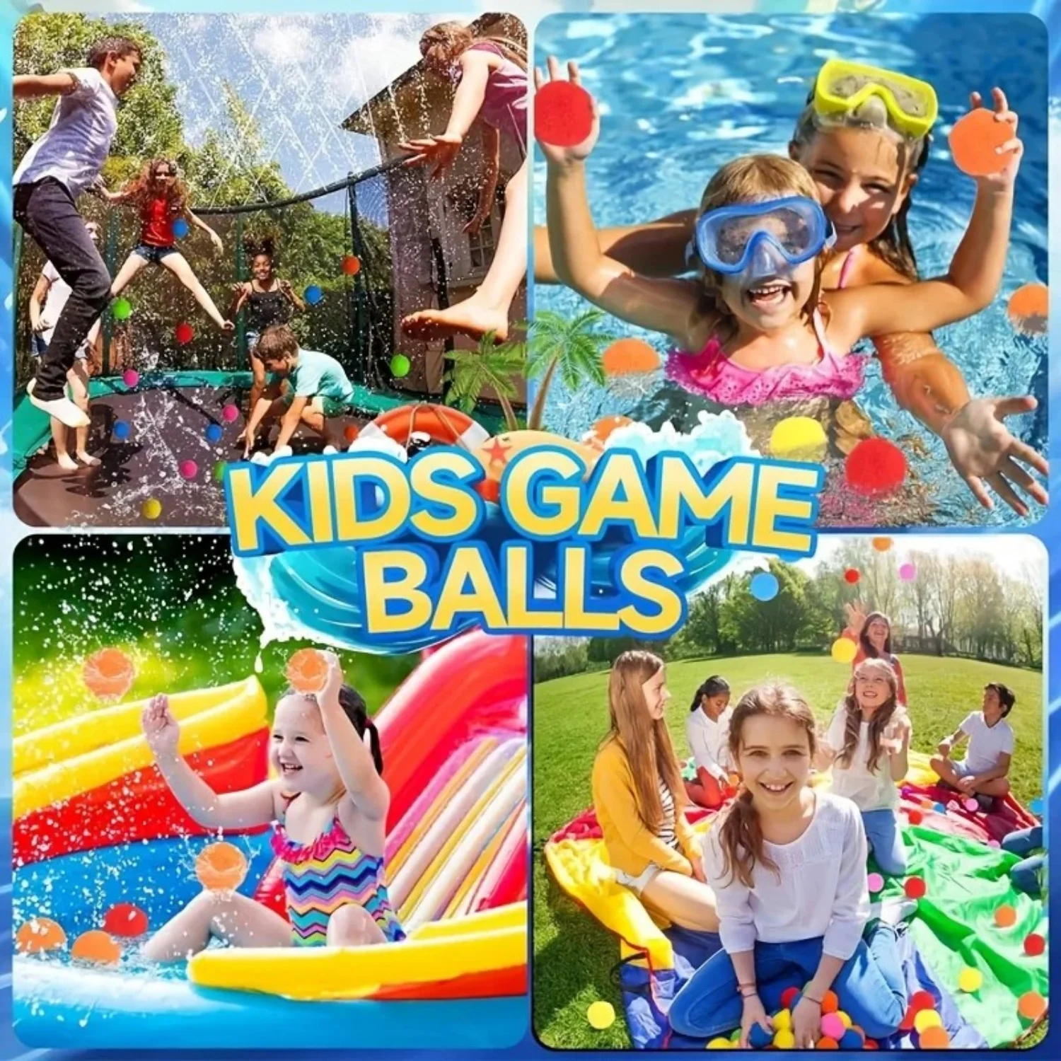 12/30/60Pcs Wasser Soaker Bälle Wiederverwendbare Schwamm Wasser Luftballons Baumwolle Splash Spielzeug für Pool Strand Sommer schwimmen Spiele Spielzeug