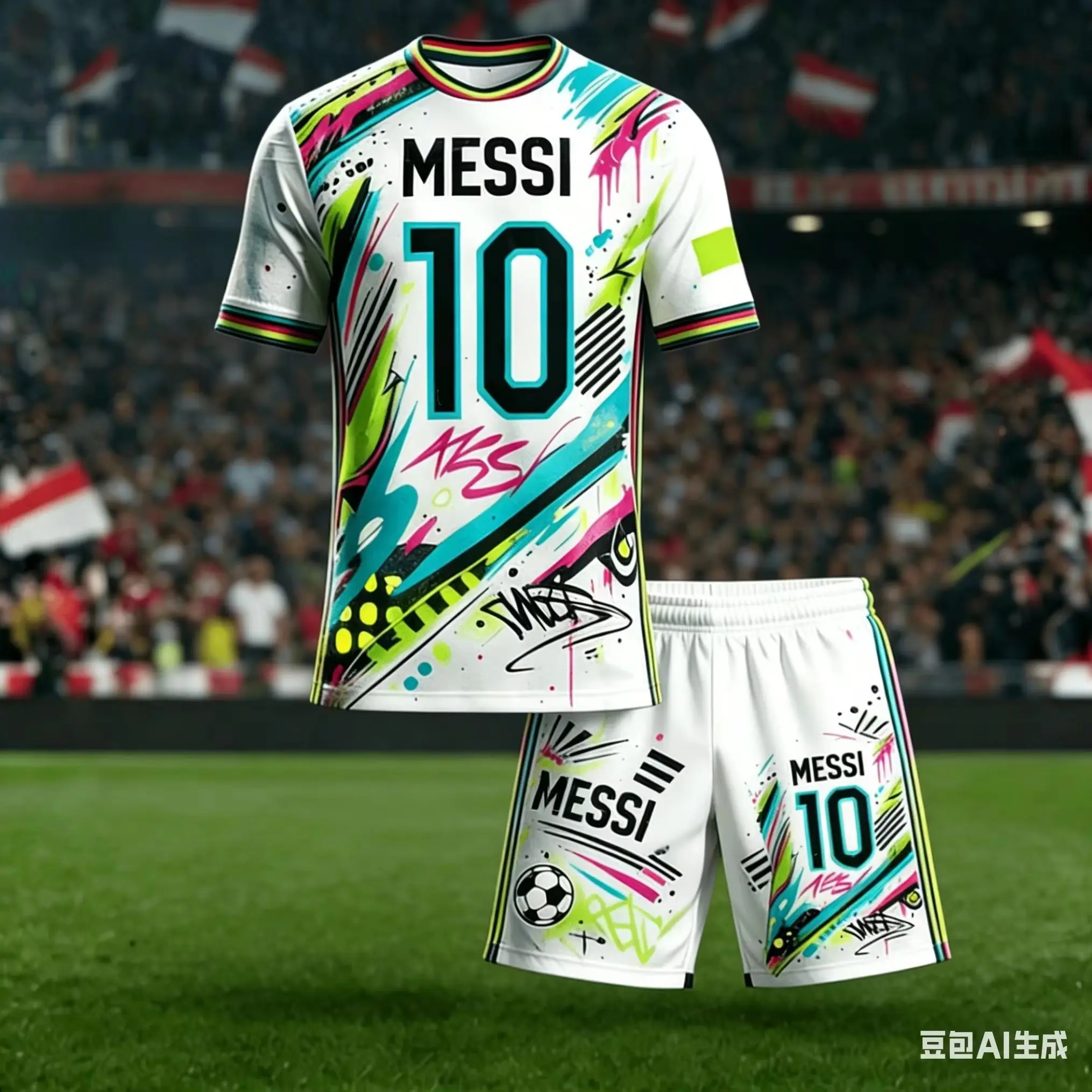 2026 Neues Fußball-Trainingsanzug-Set Größe 10 # Messi # Schnell trocknendes Kurzarm-Shorts-Set für Erwachsene/Kinder in Übergröße als Geschenk – Detail 3