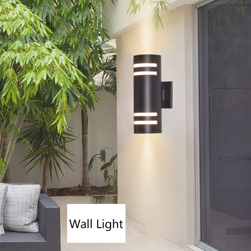 Outdoor wall lamp courtyard light control up and down luminous modern corridor garden standard E26 E27  tube villa lighting