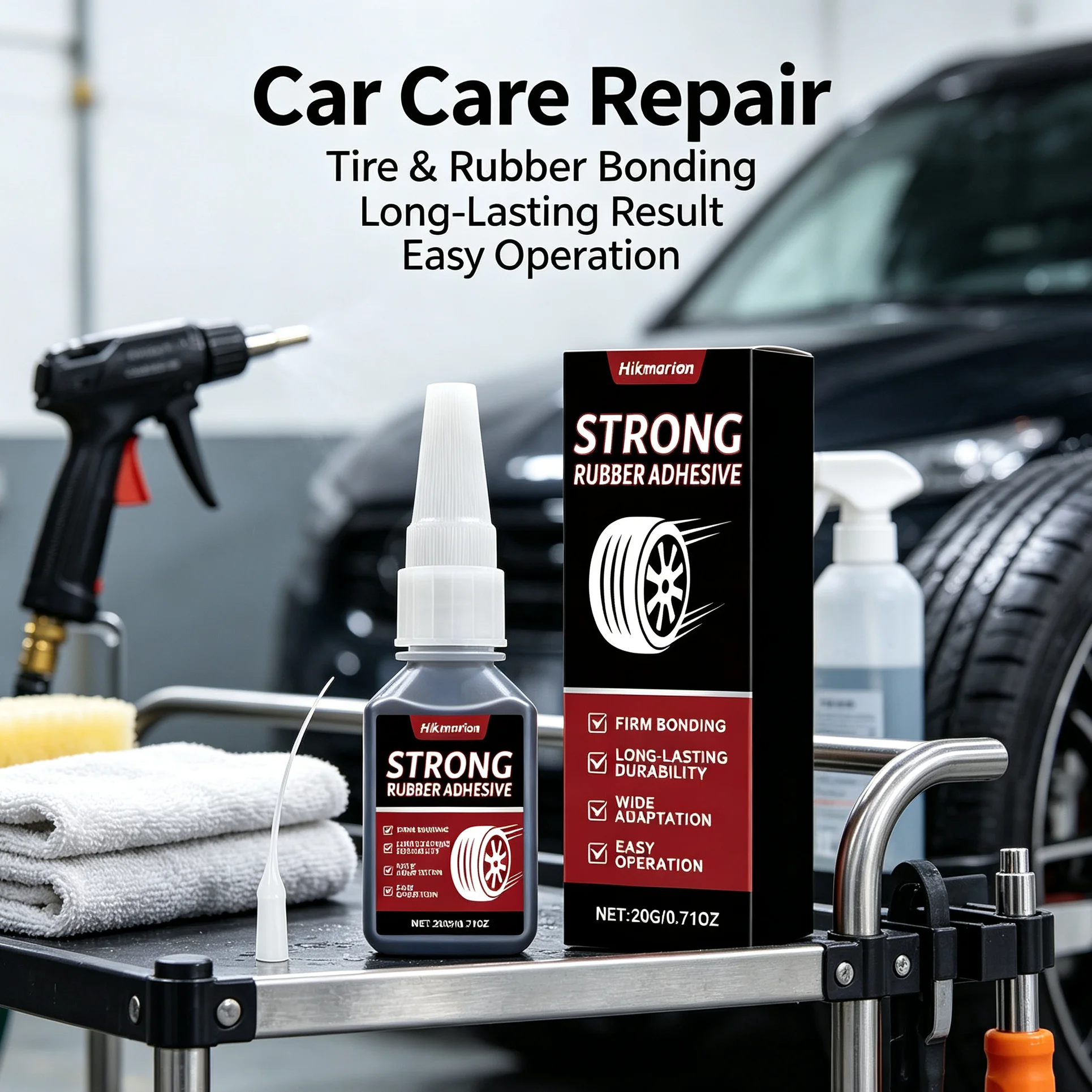 Super Strong Rubber Adhesive Car Tire Crack Repair Waterproof Flexible Glue Non-corrosive Auto Rubber Parts Repair Sealant
