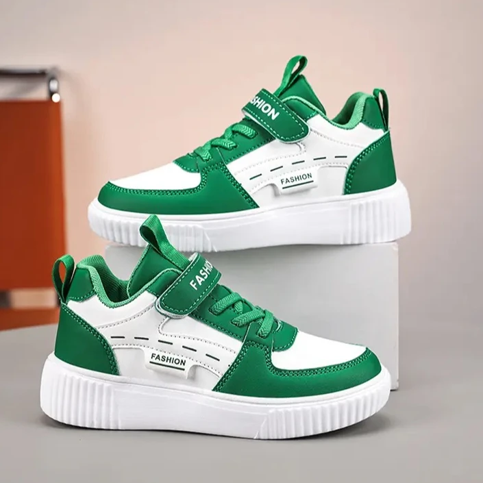 

Весенние кроссовки для скейтбординга, детские модные зеленые легкие спортивные кроссовки, удобные нескользящие повседневные кеды для мальчиков