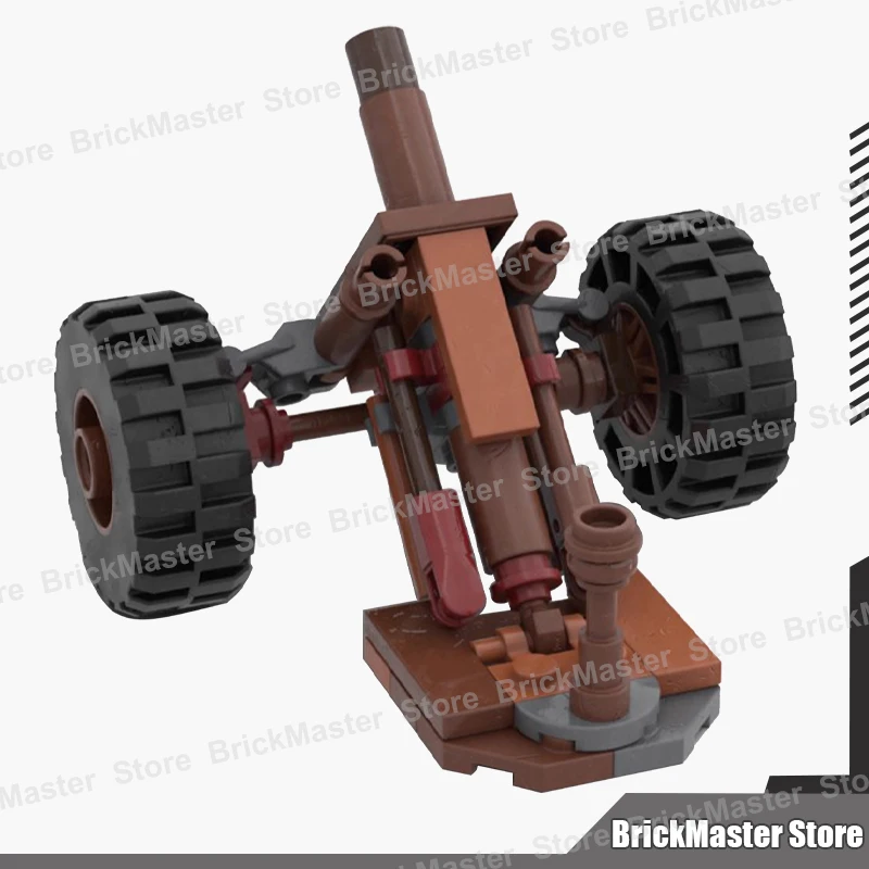 MOC Military War Scene Gas Tank Mortar Rocket Launcher Accessories Building Blocks Cannon Army Artillery DIY Bricks Toys Gifts view 4