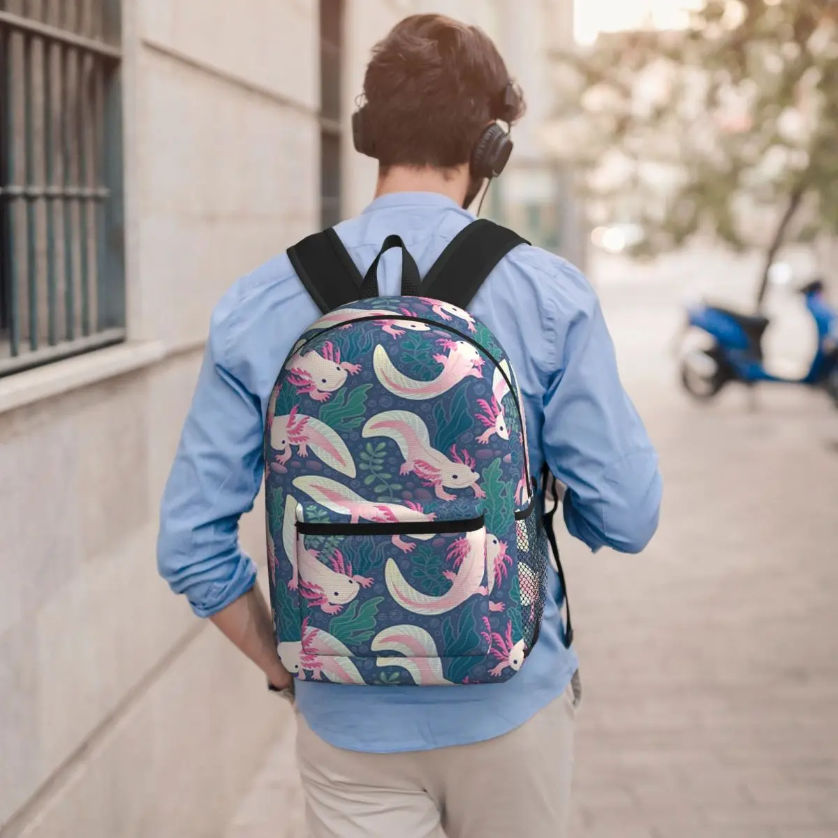 

Axolotls Backpack Student BookBag Children School Bag Laptop Shoulder Bags for Men Women