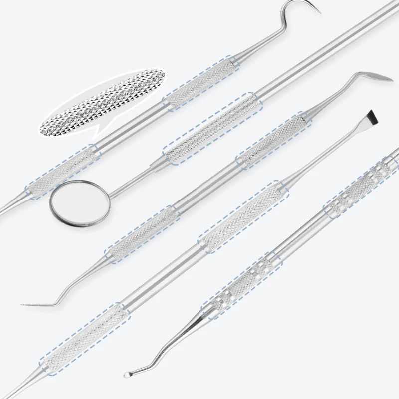 6/5/4/3-PCS Stainless Steel Dental Tool Set Tartar Remover Endoscope Cleaning Tooth Stains Tartar Interdental PickOral Care Tool - Image 4