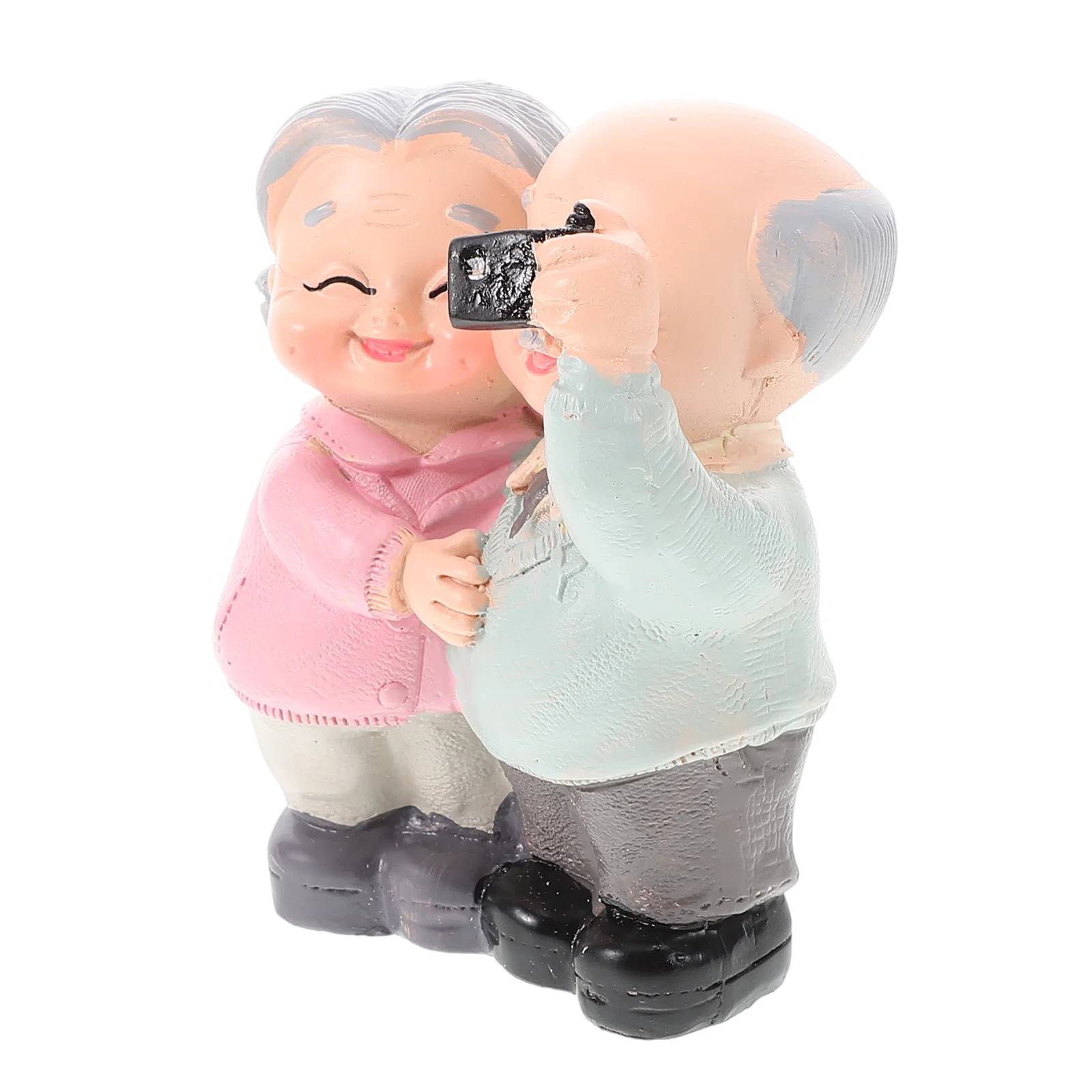 Bathroom Decorations Old Man Granny Ornaments Grandparents Figure Statue Grandma Figurine Cake Resin Elderly