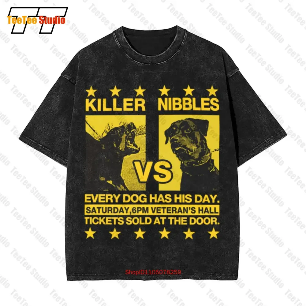 669-Killer Vs Nibbles Half Baked Comedy Movie Vintage Oversized T-Shirt SZ3B