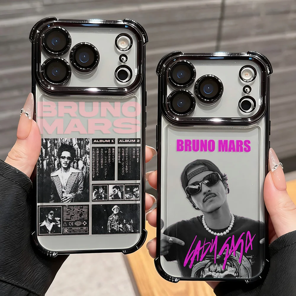 Hot Singer Brunos Mars Plating Phone Case For Samsung A37 A57 A07 A36 A16 A06 A35 A55 A25 A26 A05s A15 A54 A34 A24 A14 A05 4G 5G