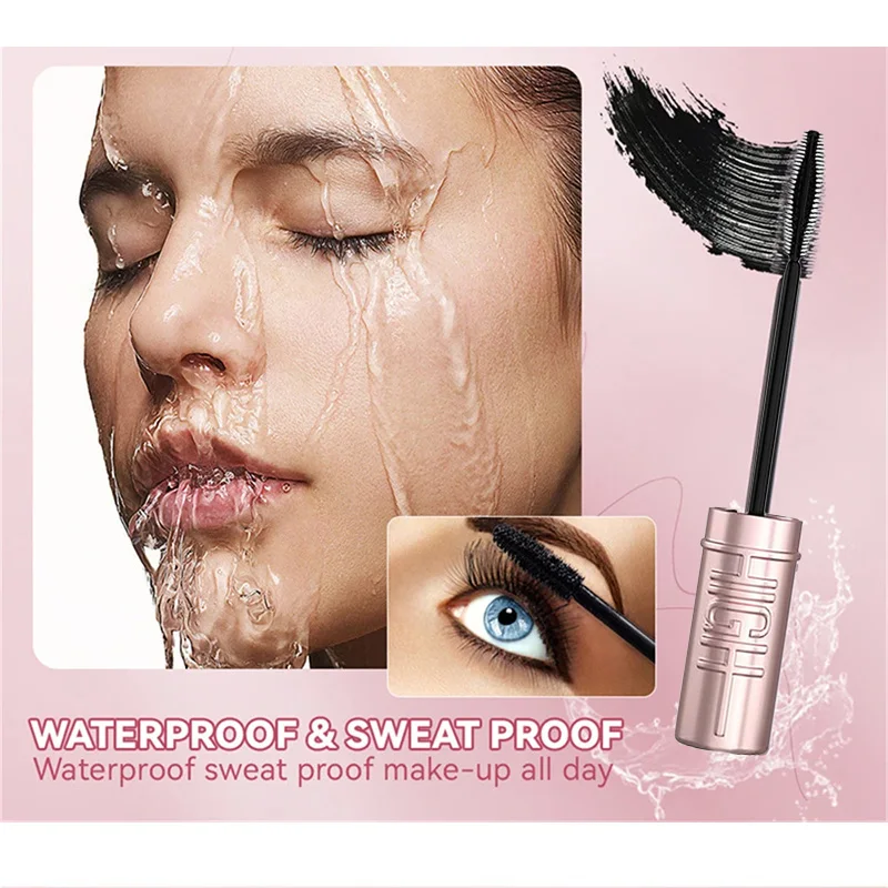 Mascara waterproof longue durée pour femme, maquillage coréen, cosmétique de base, noir, professionnel, pas facile à effacer, crème