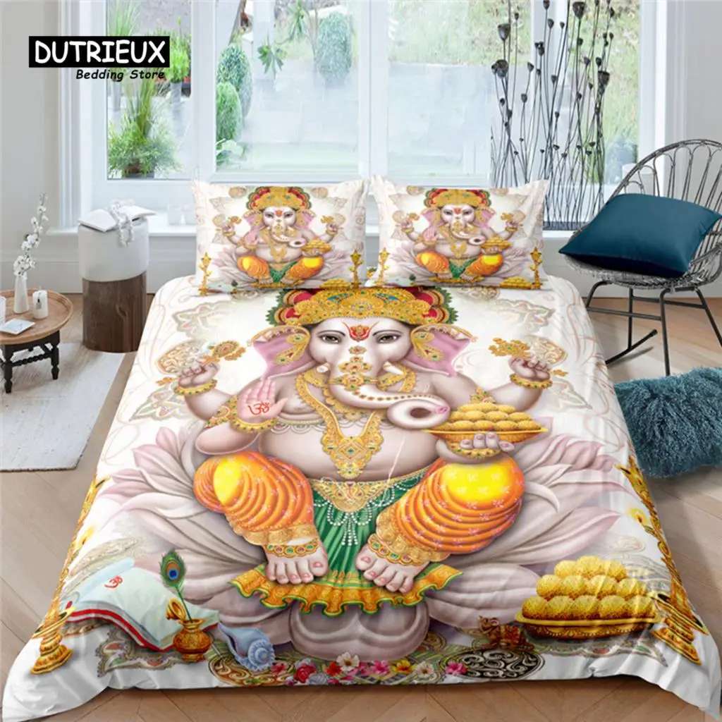 Home Living Luxury Indian Totem Print 2/3Pcs Soft Duvet Cover Set Queen Size and King Size Kids Bedding Set EU/US/AU Size