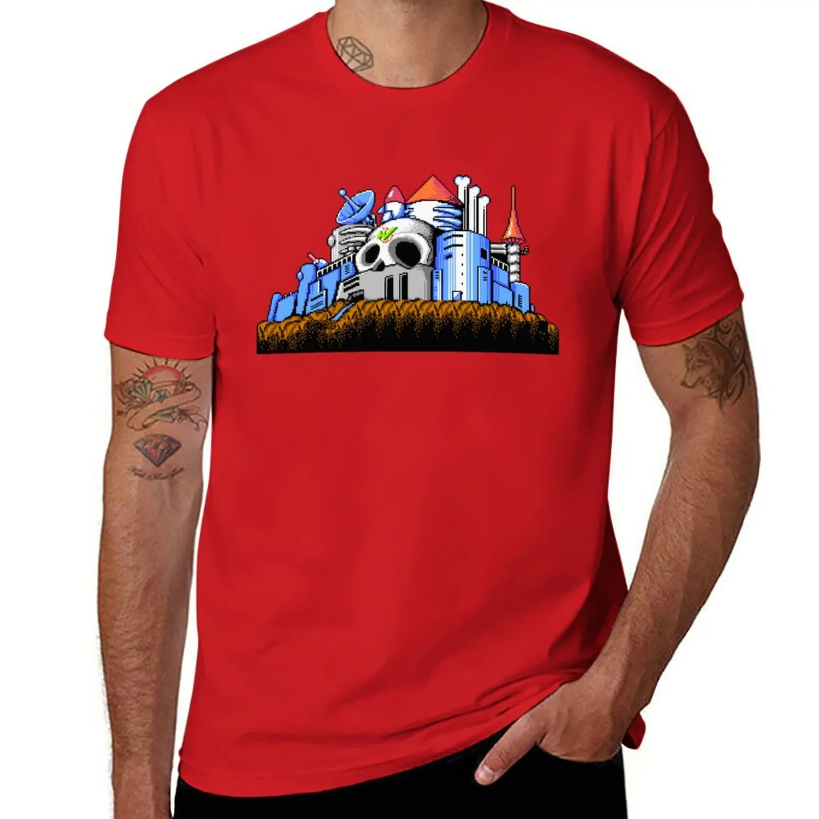 Dr Wily's Castle T-Shirt vintage sports fans aesthetic clothes plain white t shirts men