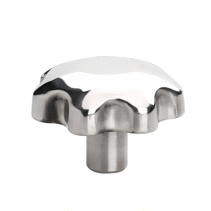 M6/8/10/12/14/16 Stainless Steel 304 Female Thread Star Knob Handles Star Shaped Through Hole Clamping Nuts Knob Plum Hand Wheel