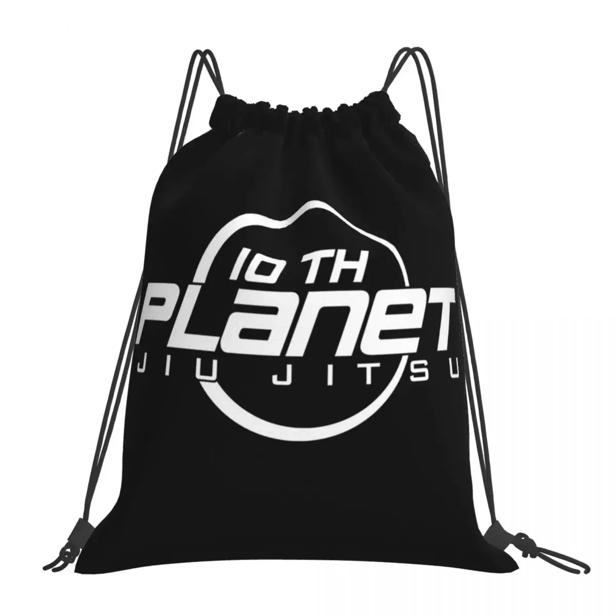 10th Planet Jiu-Jitsu (White) Backpacks Portable Drawstring Bag Drawstring Bundle Pocket Sports Bag BookBag For Man Woman School