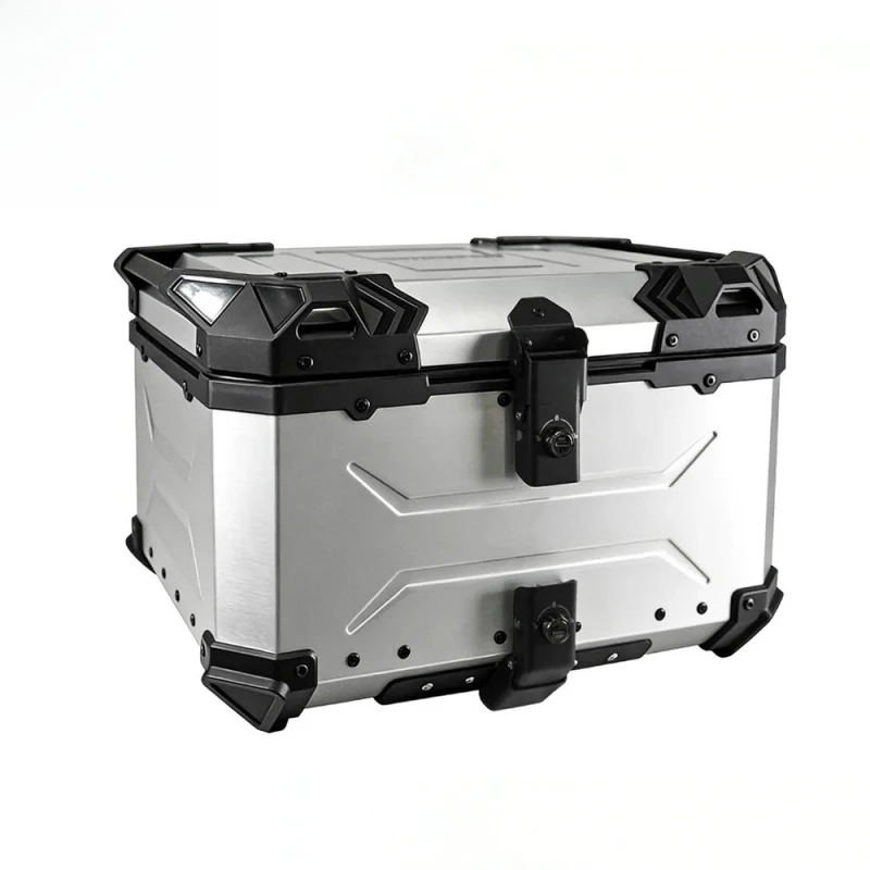 

High Quality F2MOTO 55L Aluminum Alloy Motorcycle Top Box Silver Base Plate Compatible With All Motorcycles Touring Hot Selling