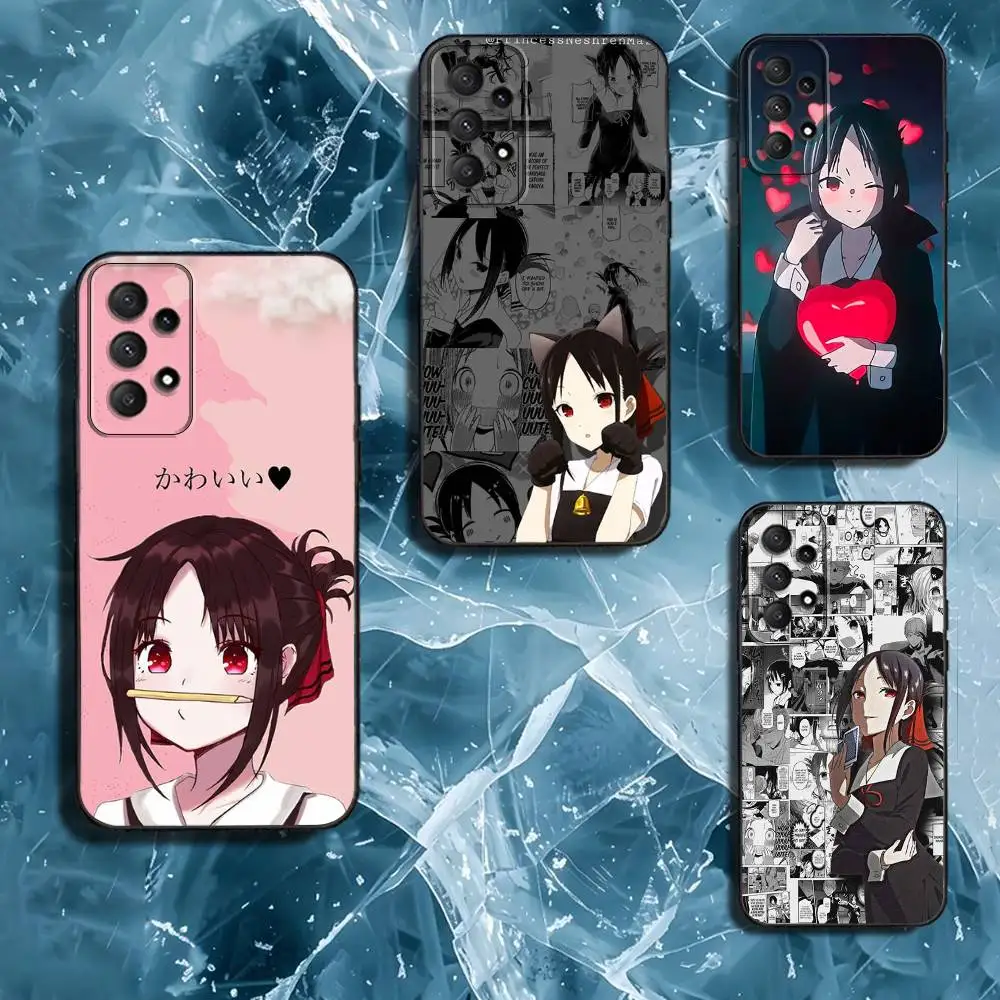 

Kaguya s-sama Phone Case For Samsung Galaxy A13,A21s,A22,A31,A32,A52,A53,A71,A80,Soft Black Shell