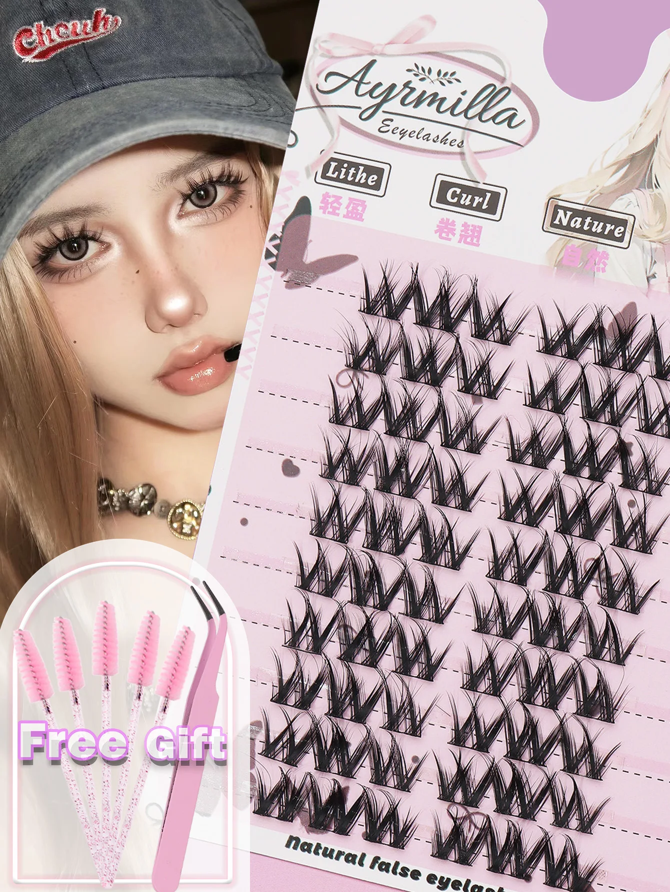 5Dミンクマンガラッシュ ふわふわ個別つけまつげ ナチュラルつけまつげ 韓国メイク アイラッシュ レイジー トリロジー クラスターラッシュ