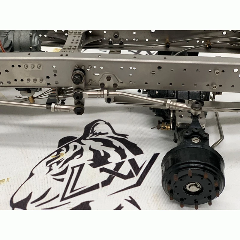 مجموعة قضيب ربط التوجيه المرتبط بمقياس 1:14 لسيارة Tamiya RC SCANIA 770S R620 VOLVO BENZ Arocs MAN TGX #5