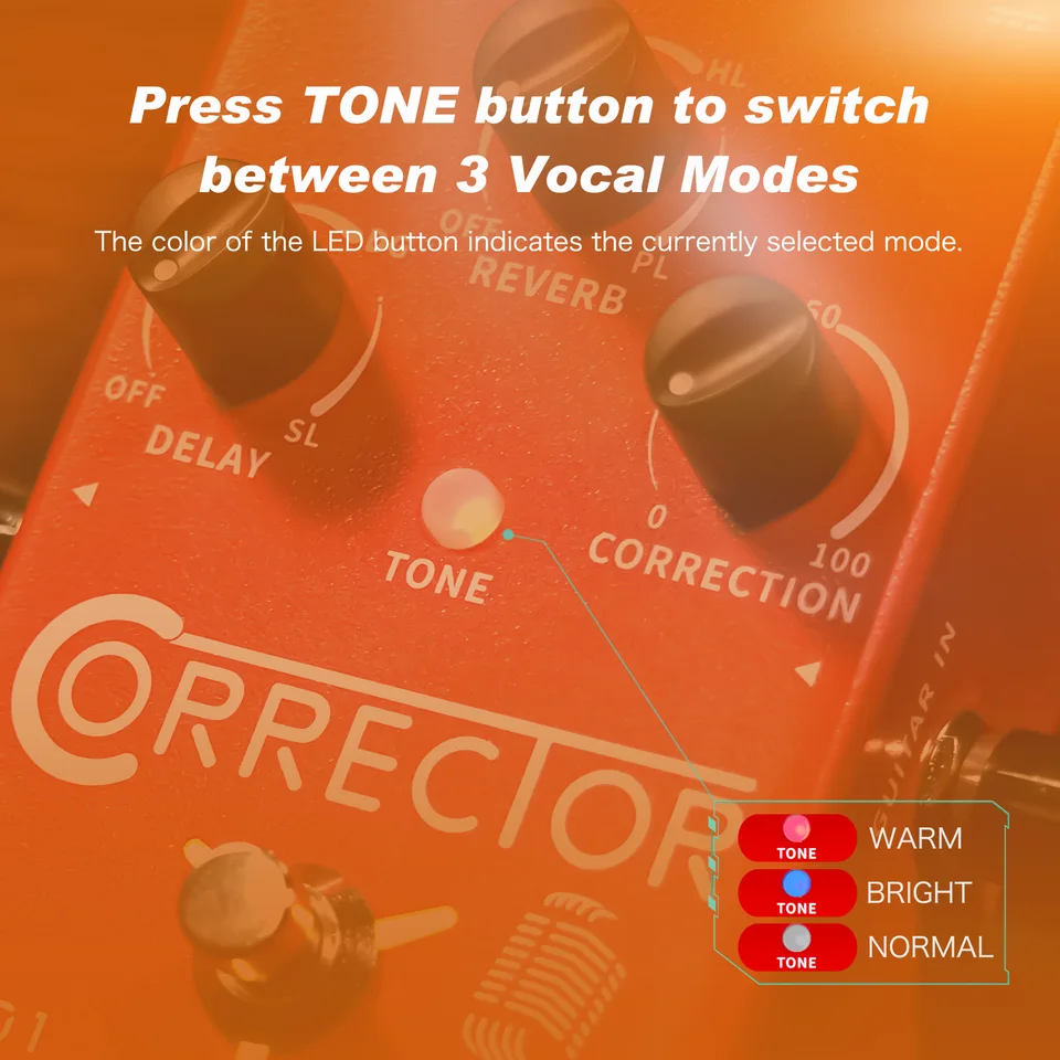 FLAMMA FV01 Vocal Effects Processor Pitch Correction with Delay
