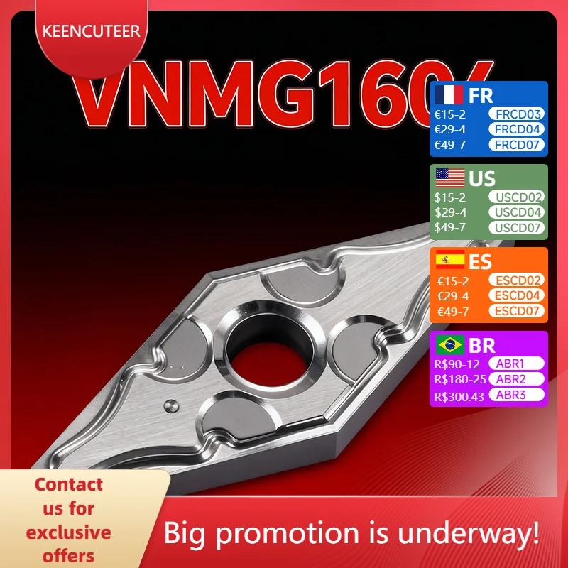 

VNMG160402 VNMG160404 VNMG160408-HA H01 карбидная вставка для алюминия MVJNR/L внешний токарный инструмент лезвие токарные части CNC резак