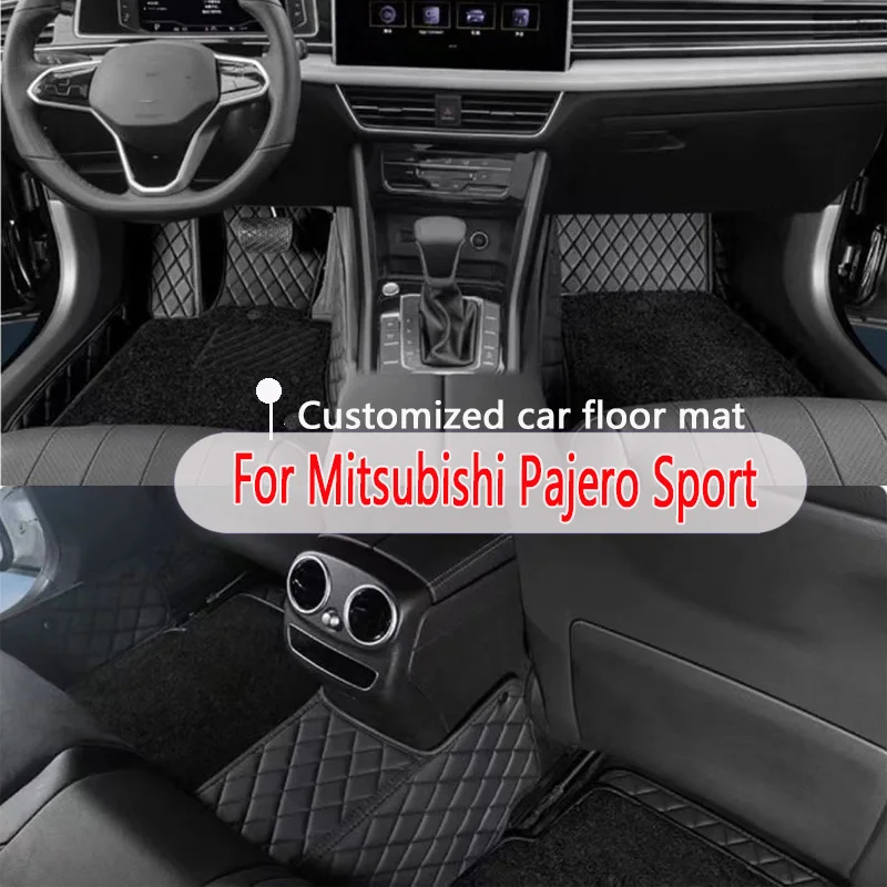 Custom Car Floor Mats For Mitsubishi Pajero Sport 2013-2017 Auto Carpets Foot Coche Accessorie