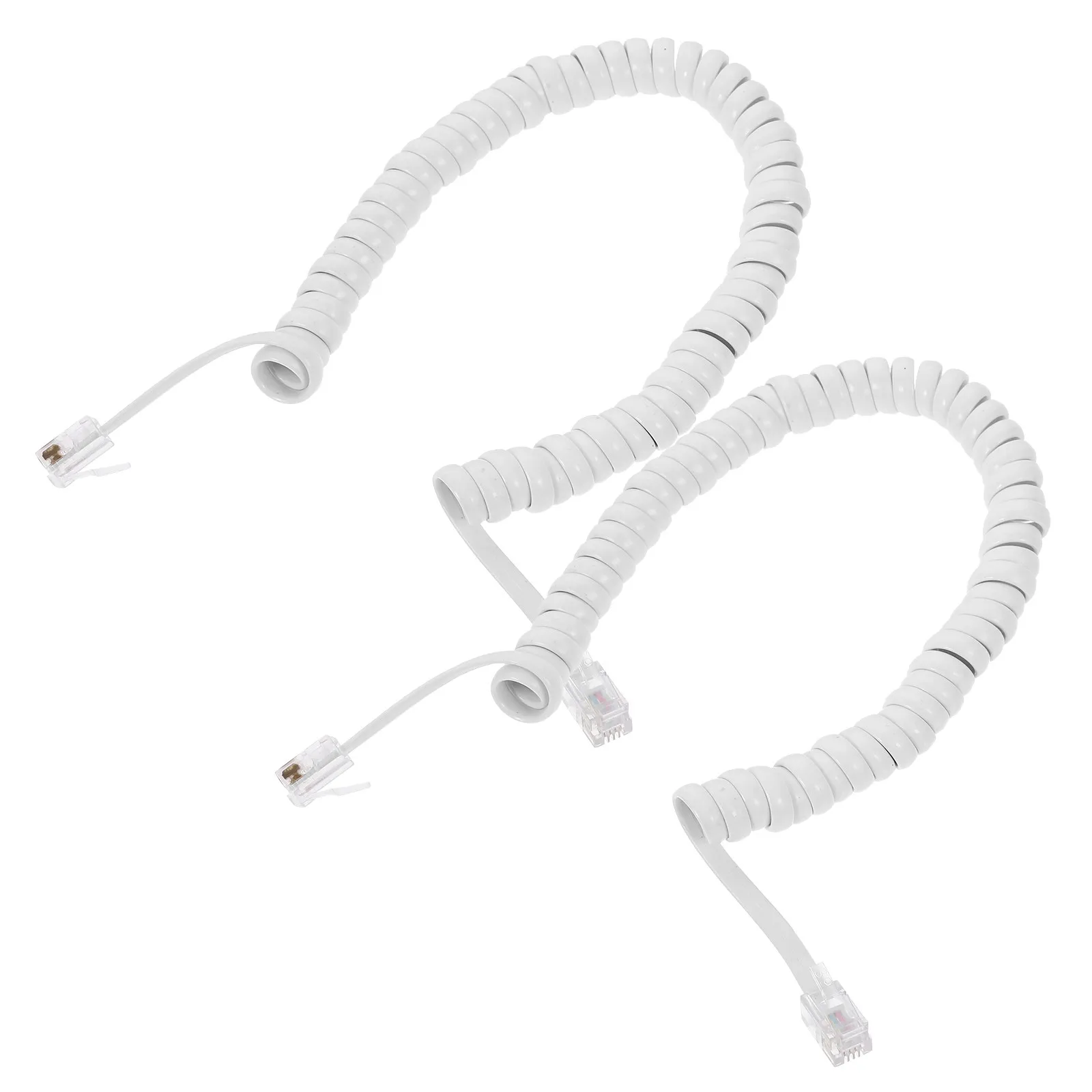 2Pcs Telephone Cord Coiled Phone Cord for Landline Clear Audio Soft Flexible Noise-Free Transmission Long-Lasting Sturdy