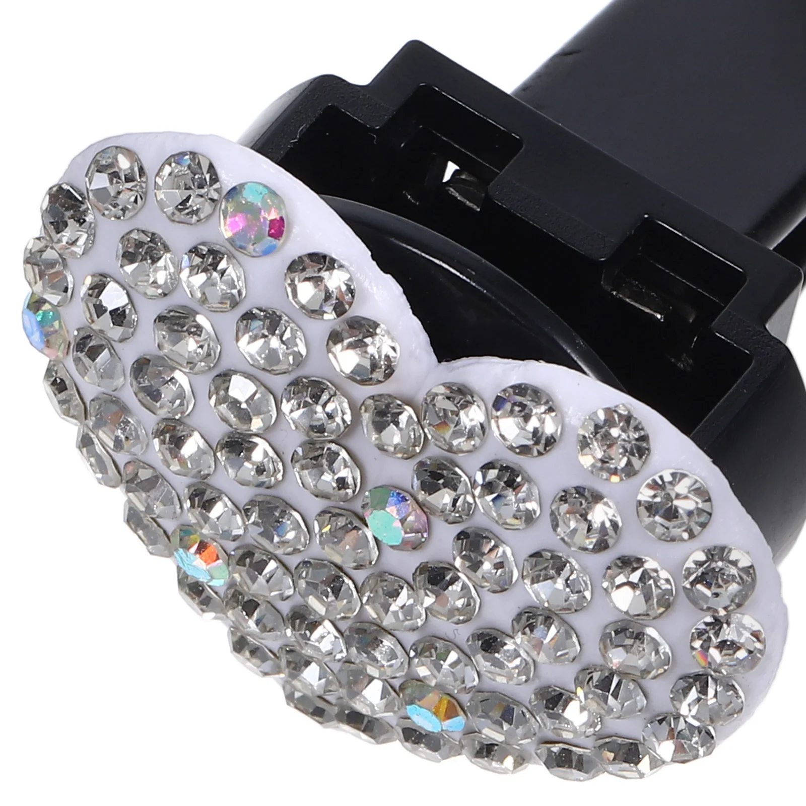 

2pcs Heart Decorations For Women Dashboard Decor Zinc Alloy Rhinestone Car Vent Clip Car Aroma Ornament Interior Accessories