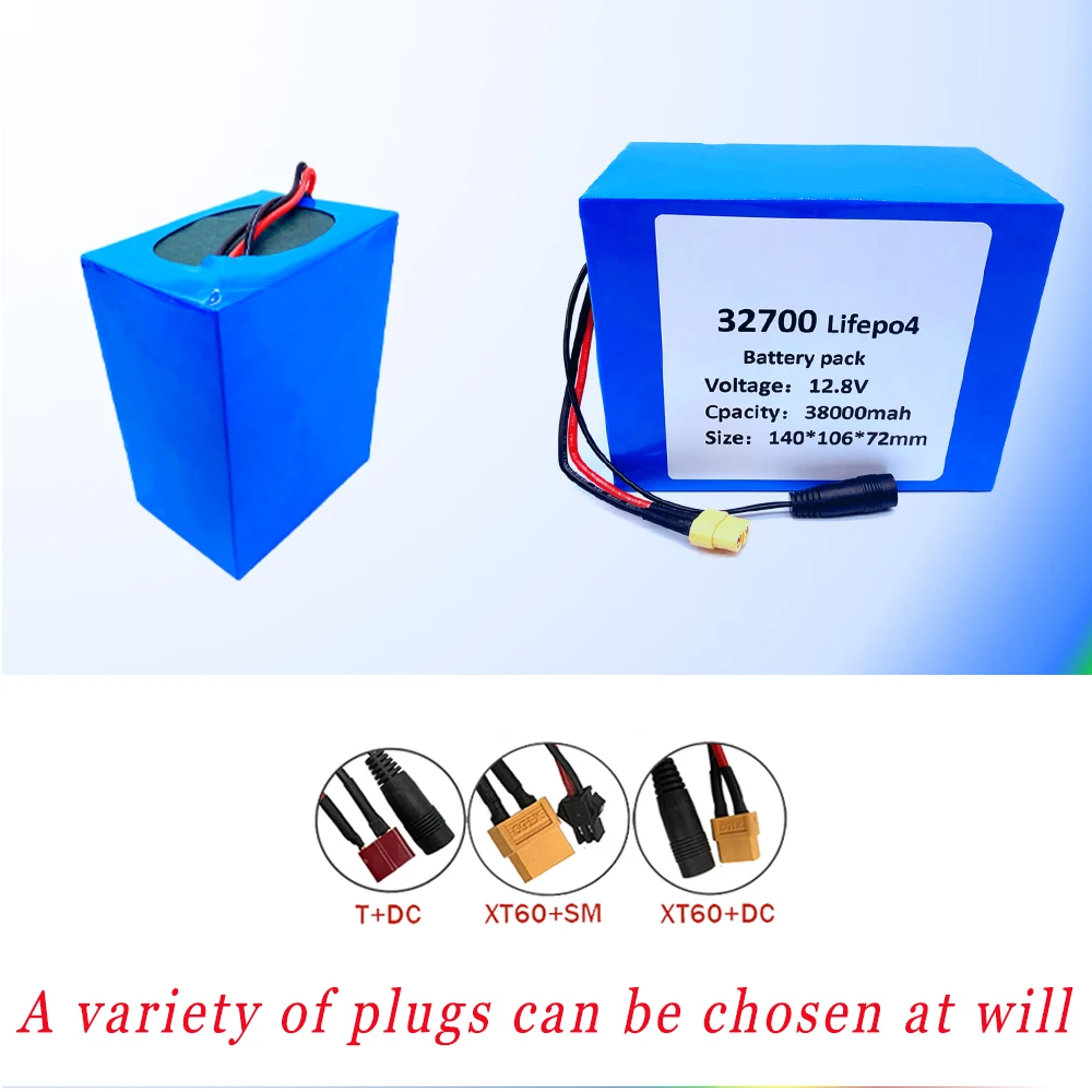 12.8V 38Ah 32700 Lifepo4 Battery 4S3P with 40A Balance for Electric Bike Battery Electric Boat 12V UPS DIY Solar Add Charger