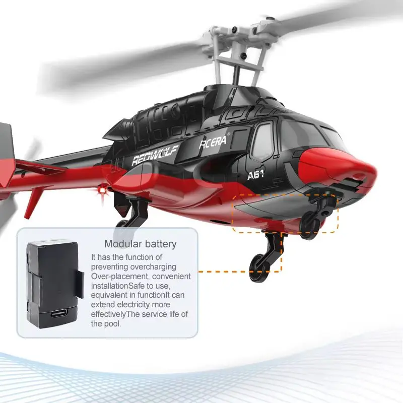 Helikopter zdalnie sterowany A61, czterokanałowy, z mocnym światłem, pozycjonowanie przepływowe światłem, odporny na upadki, symulacja helikoptera, model zabawka, prezent.