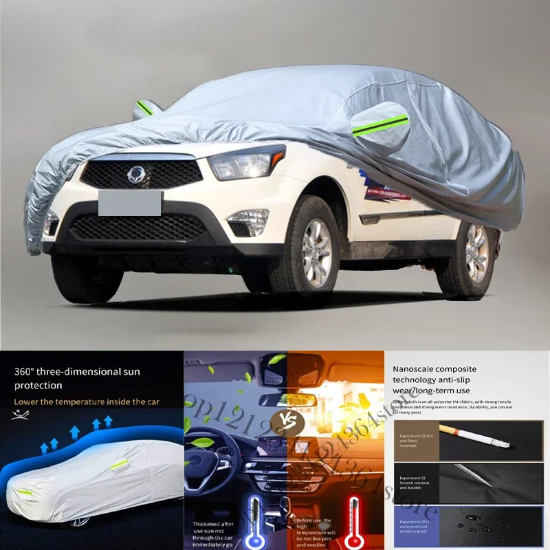 For SsangYong ActYon Auto Anti snow Anti dust Anti-uv Anti peeling paint And Anti Rainwater 210t car cover Car cover protection