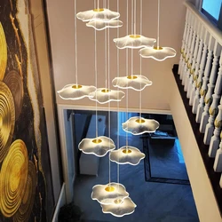 Modern home decoration crystal chandelier, stair Pendant lamp, living room Pendant lights, interior lighting