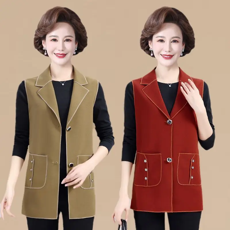 

Весенне-осенний новый женский жилет Sle, одежда для мамы, верхняя одежда, маленький ветровой тюнер, универсальный средний рост Fem Faion