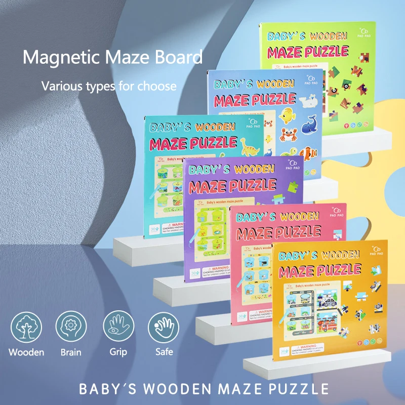 Children Magnetic Maze Board Puzzles Montessori Toys Sensory Number Cognition Sorting Games Fine Motor Training Education Toys