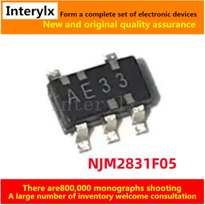 1-10Pcs/Lot New original NJM2831F05 2831F05 silk screen AE31 AE32 SOT23-5 low voltage dropout regulator chip IC