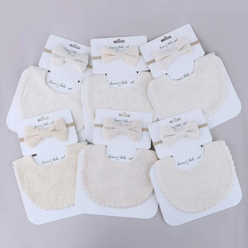 

J15U детский нагрудник, шарф, вышивка, халат для кормления, полотенце для слюны, бант, повязка для волос