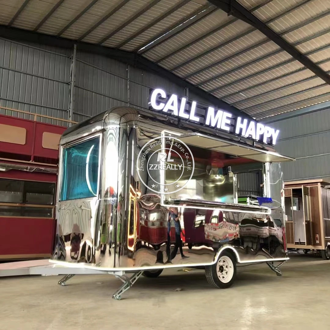 Remolque móvil personalizado para comida, camión de comida para Pizza, Perro Caliente, para Catering, calle, carrito expendedor de comida rápida