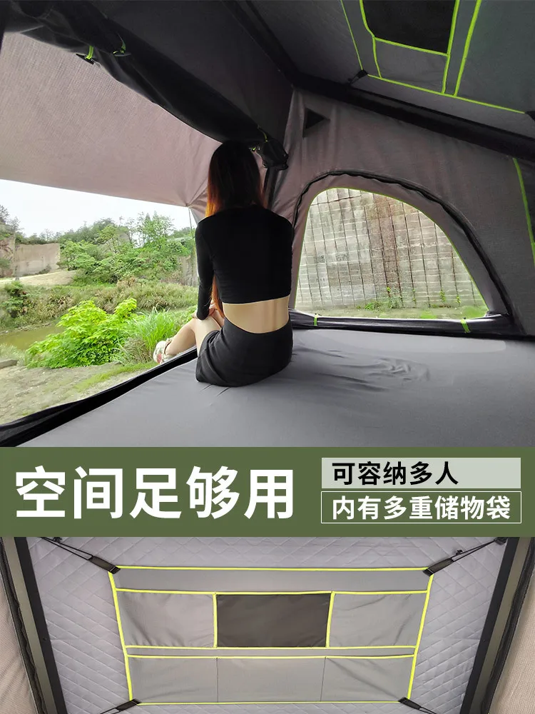 2026 Triangle Roof Tent Outdoor Camping Go on Road Trip Car Camping Can Accommodate Car Tents.