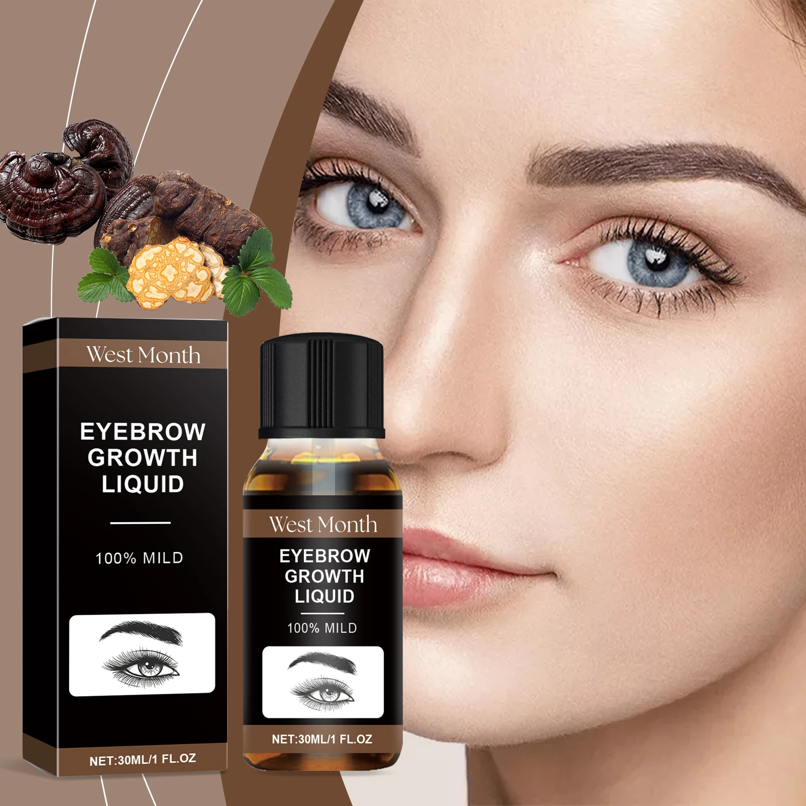 Eyelash Hair Growth and Hair Loss Prevention Product for Thicker and Longer Eyebrow Makeup