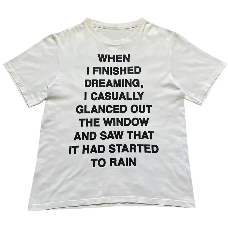 

Harajuku Letter Print Grunge Hip Hop Y2K Cotton Tshirt Punk Streetwear Casual Short Sleeve T-shirts Goth Oversized Retro Top Tee