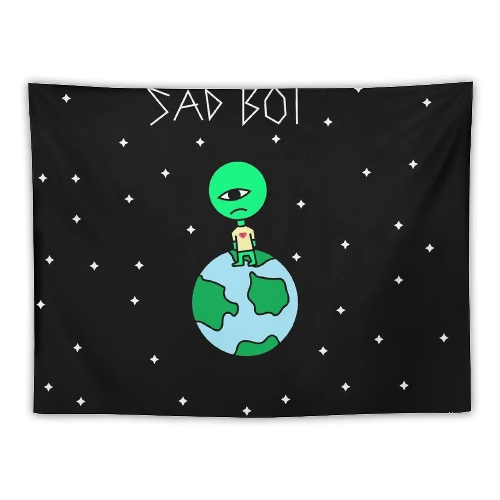 

Sad Boi Alien Tapestry Wall Hanging Wall Japanese Room Decor Tapestry