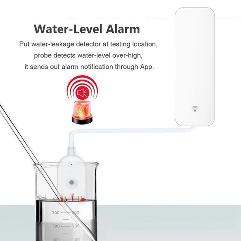 XTECH Tuya Zigbee Smart Water Leak Sensor Water Overflow Level Detector Security Alarm System Flood Leakage Sensor