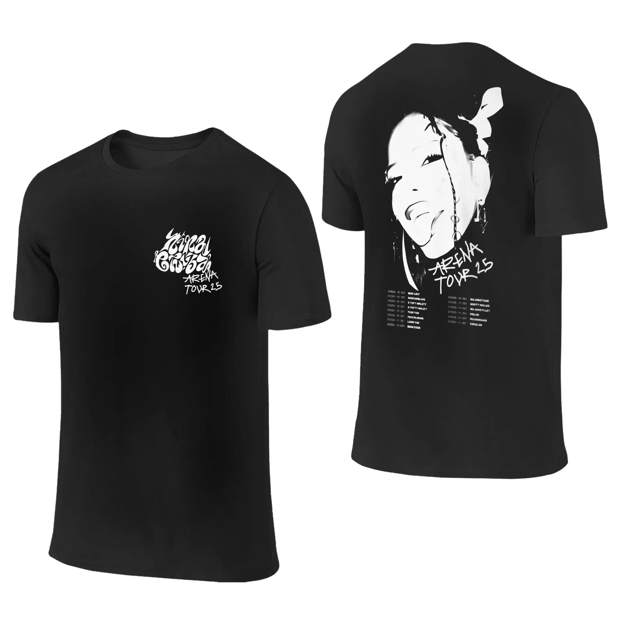 تي شيرت تقليدي المغني نينا تشوبا تي شيرتات قطن ألبوم جديد جولة 2025 الترفيه تي شيرت للرجل الصيف Y2K عادية كم قصير