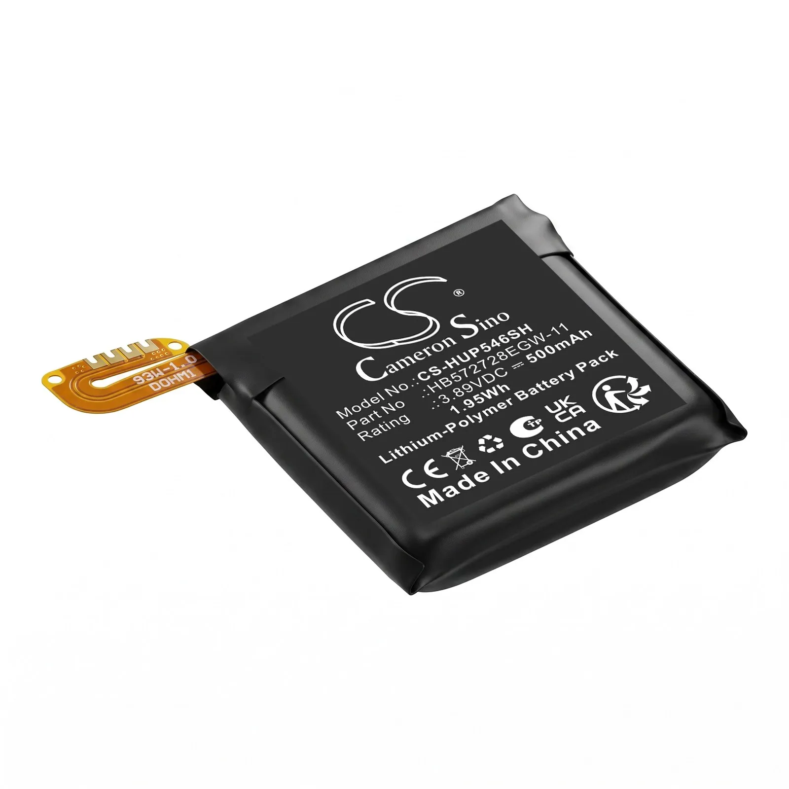 Cameron Sino 3.89V 500mAh Replacement Smartwatch Battery HB572728EGW-11 for Huawei Watch GT5 46mm, VLI-B19