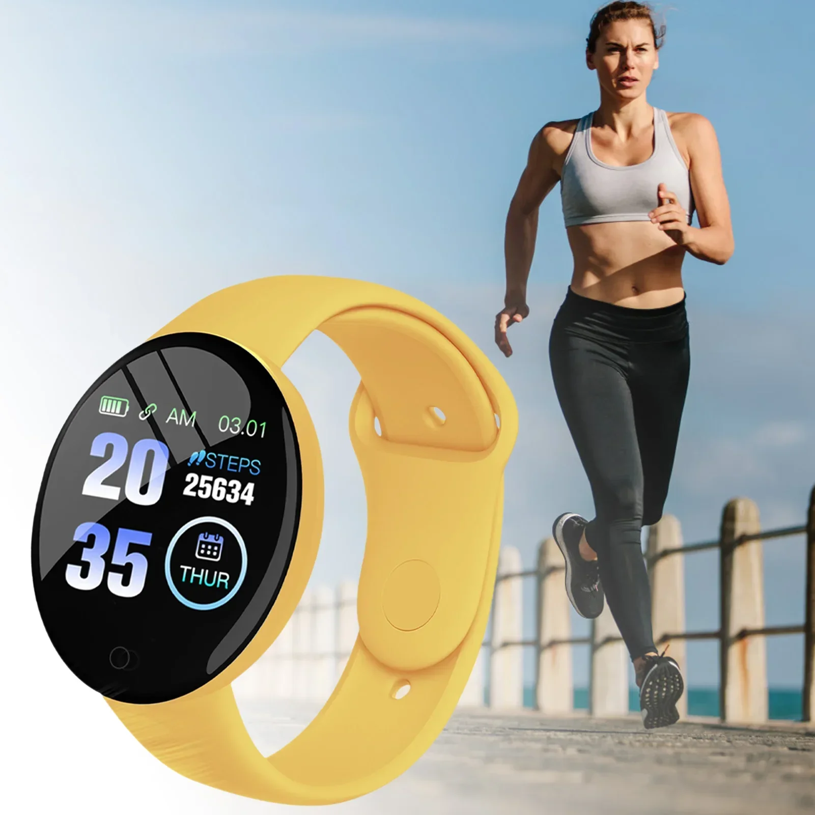 relógio Smart Watch Heart Rate Blood Pressure Fitness Tracker Kids Watches Men Women Wristband Sport Smartwatch for Android IOS