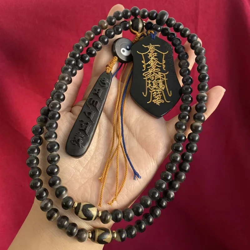 

Подвеска для автомобиля в тибетском стиле из кости яка, браслет с бусинами Тай, декоративный аксессуар для мужчин и женщин.