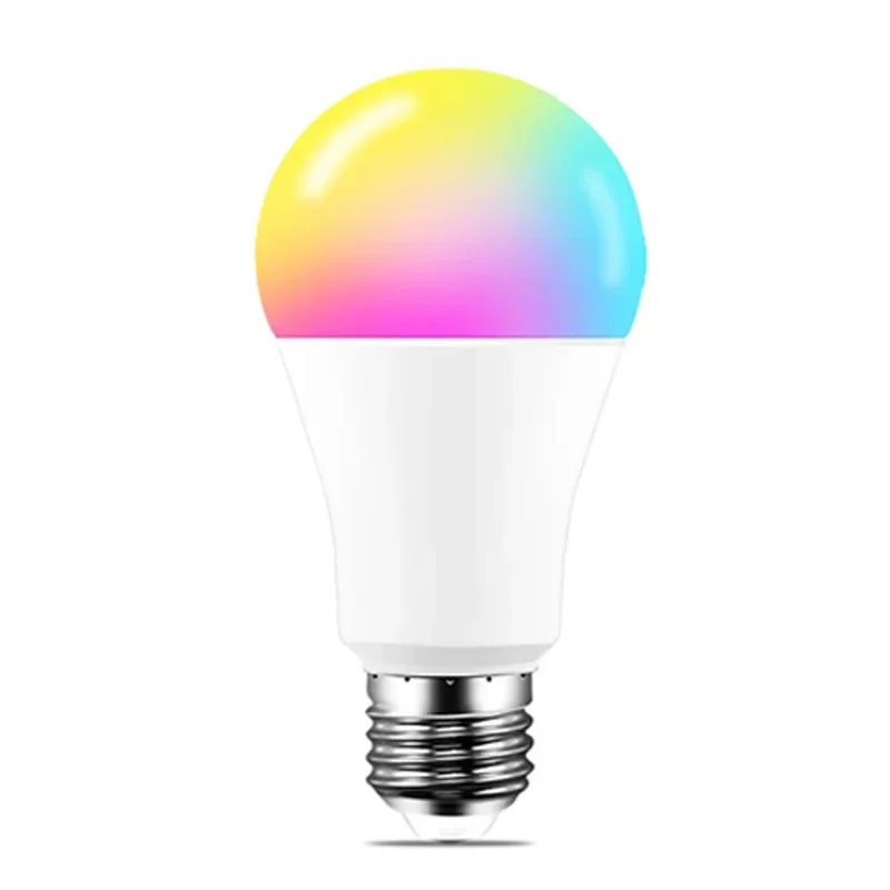Tuya لمبة ذكية E27 APP التحكم بلوتوث عكس الضوء LED ضوء لمبة RGB مصباح 85-265 فولت غرفة نوم الديكور إضاءة الحفلات الحياة الذكية