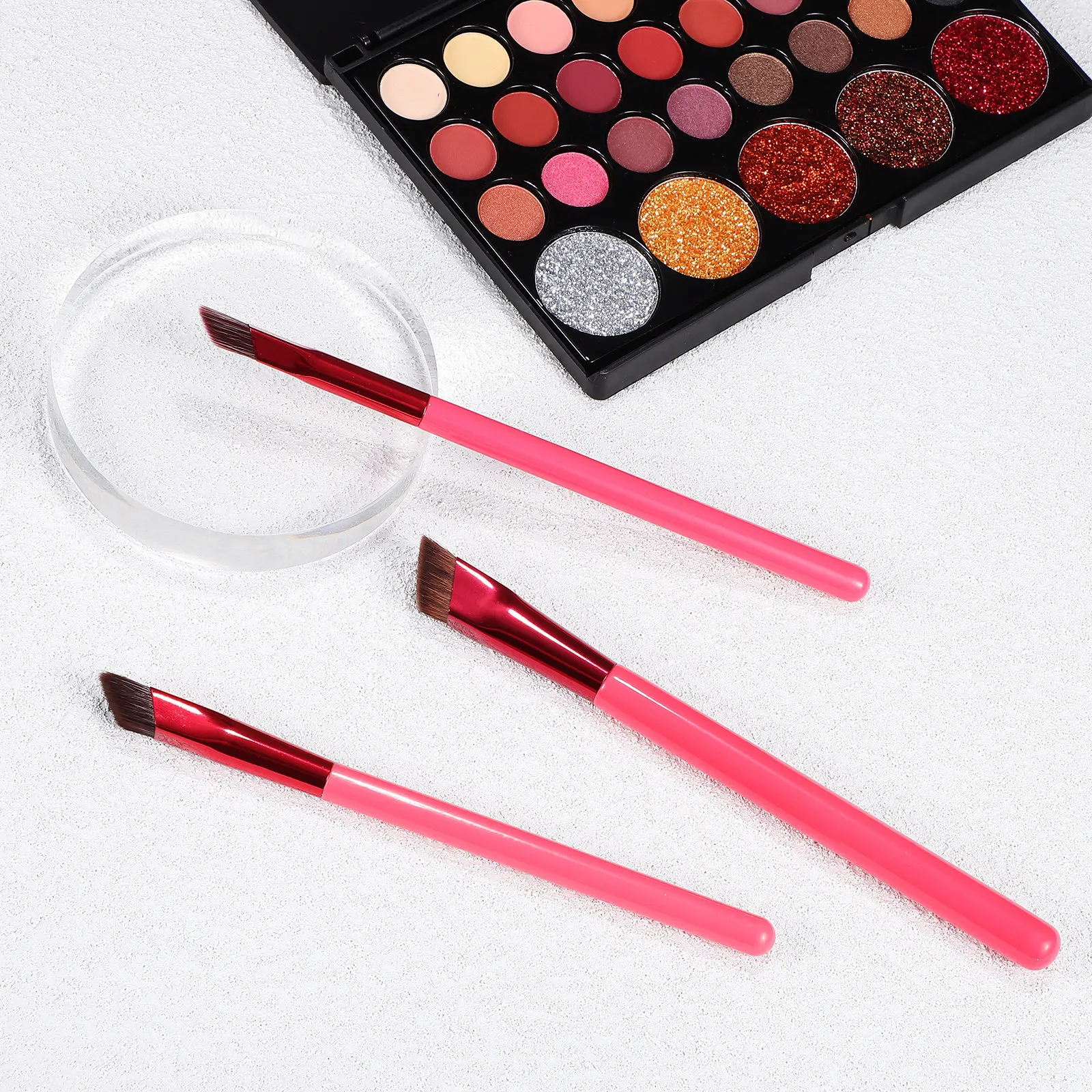 3pcs Professional Eyebrow Brush Set – Angled Eyebrow Brush for Powder, Eyeliner & Eyelash Styling